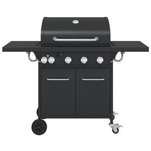 Gasgrill mit 5 Flammen, Schwarz