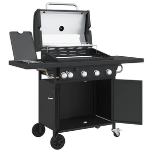 Gasgrill mit 5 Flammen, Schwarz