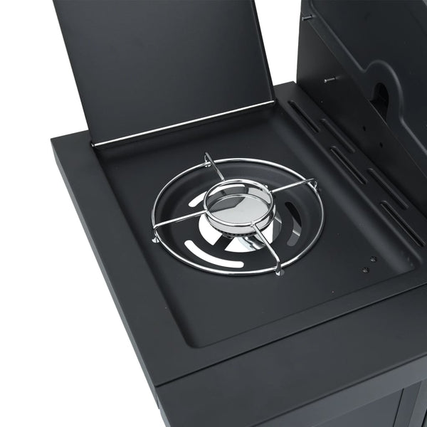 Gasgrill mit 5 Flammen, Schwarz