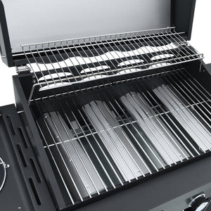 Gasgrill mit 5 Flammen, Schwarz