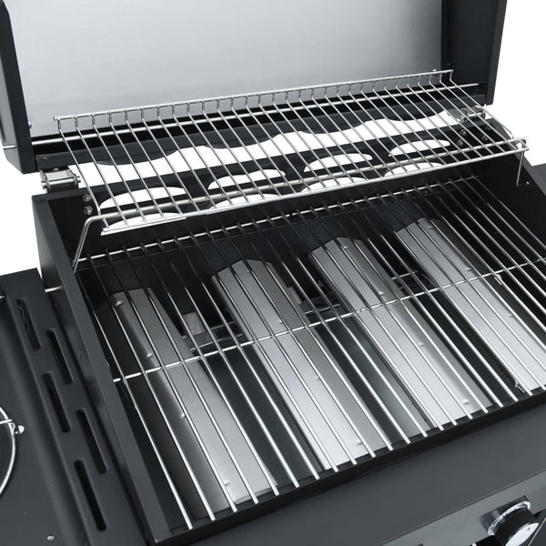 Gasgrill mit 5 Flammen, Schwarz