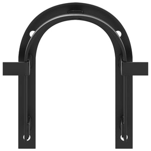 vidaXL Bridle Rack Wall-Mounted Black Iron