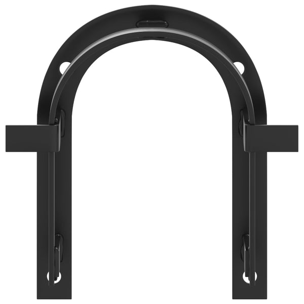 vidaXL Bridle Rack Wall-Mounted Black Iron