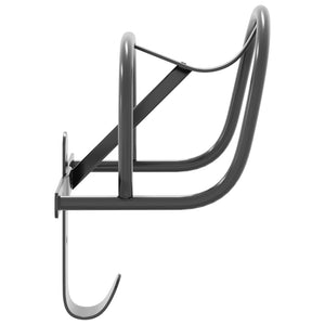 vidaXL Bridle Rack Wall-Mounted Black Iron