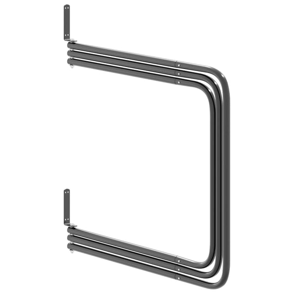 vidaXL Saddle Pad Holder with 3 Arms Black Iron