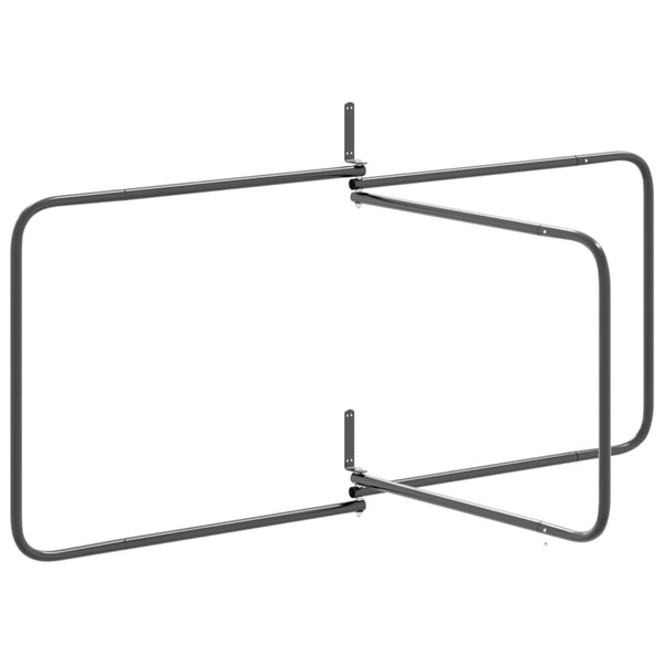 vidaXL Saddle Pad Holder with 3 Arms Black Iron