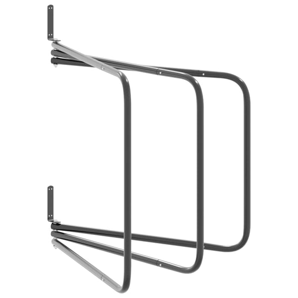 vidaXL Saddle Pad Holder with 3 Arms Black Iron