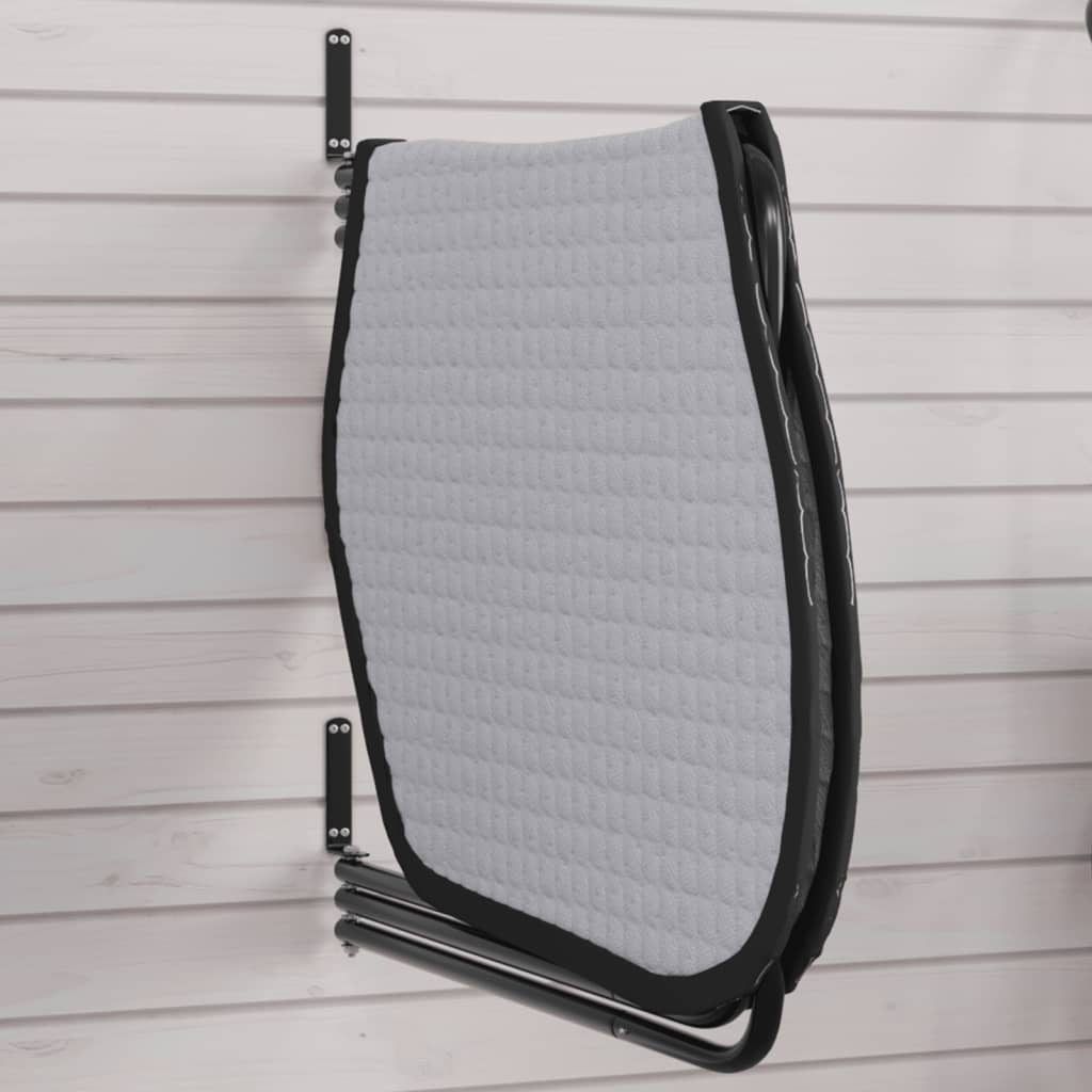 vidaXL Saddle Pad Holder with 3 Arms Black Iron