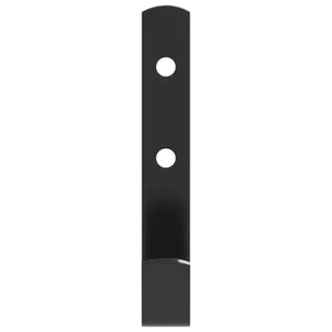 vidaXL J-Shape Wall Hooks 12 pcs. Black Steel