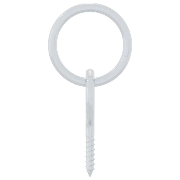 vidaXL Horse Tie Rings with Eye Screws 3 pcs. Silver Steel