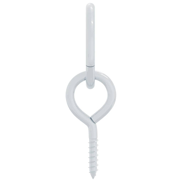 vidaXL Horse Tie Rings with Eye Screws 3 pcs. Silver Steel