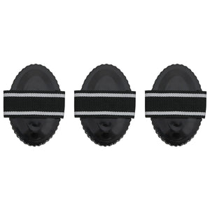 vidaXL Curry Combs for Horses 3 pcs Black Steel