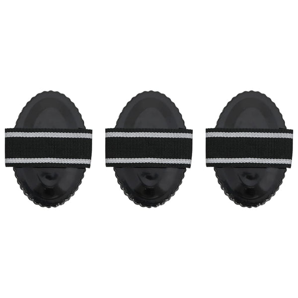 vidaXL Curry Combs for Horses 3 pcs Black Steel