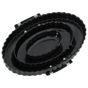 vidaXL Curry Combs for Horses 3 pcs Black Steel