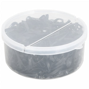 vidaXL Horse Braiding Bands 500 pcs Black Silicone