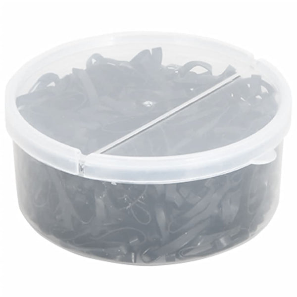 vidaXL Horse Braiding Bands 500 pcs Black Silicone