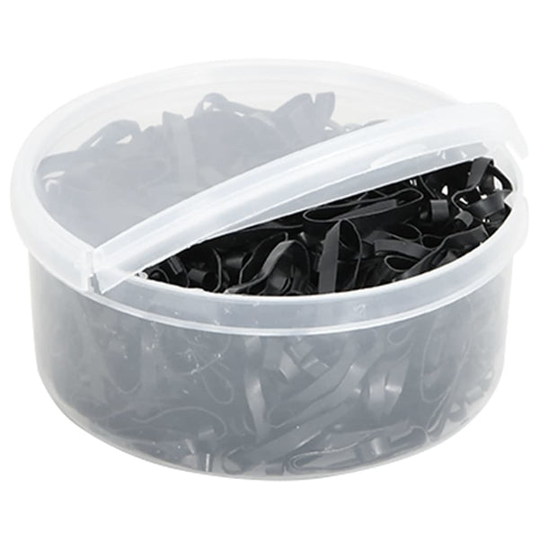 vidaXL Horse Braiding Bands 500 pcs Black Silicone