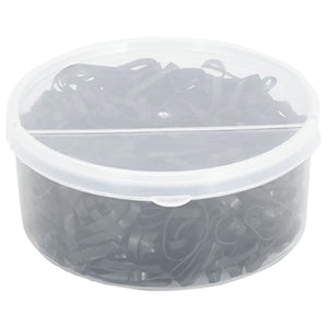 vidaXL Horse Braiding Bands 500 pcs Black Silicone
