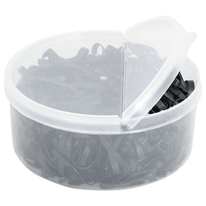 vidaXL Horse Braiding Bands 500 pcs Black Silicone