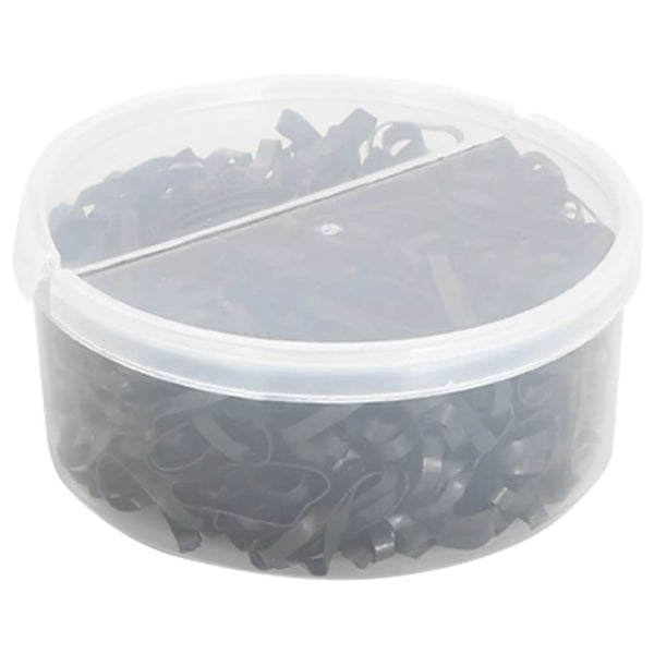 vidaXL Horse Braiding Bands 500 pcs Black Silicone