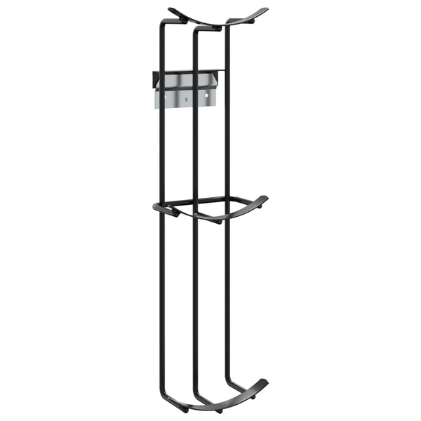 vidaXL Barrel Obstacle Holders 2 pcs Black Steel
