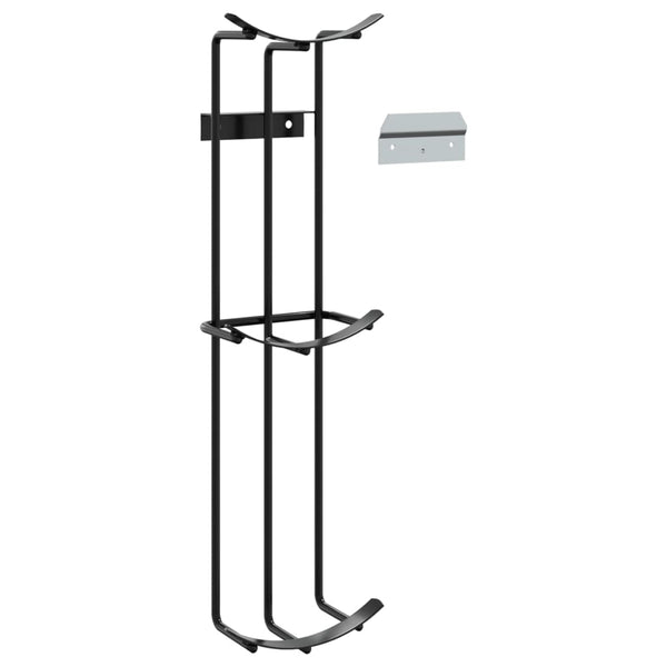 vidaXL Barrel Obstacle Holders 2 pcs Black Steel