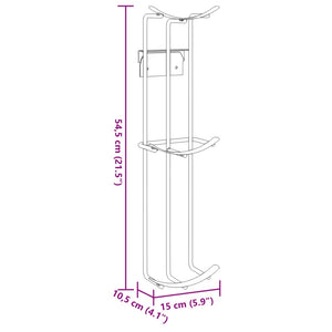 vidaXL Barrel Obstacle Holders 2 pcs Black Steel