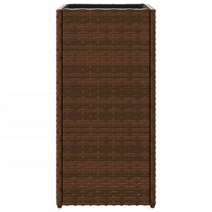 vidaXL Planter Brown 30x30x60 cm Poly Rattan