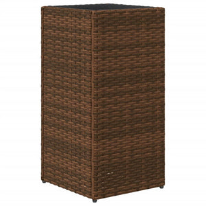 vidaXL Planter Brown 30x30x60 cm Poly Rattan