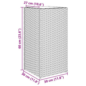 vidaXL Planter Brown 30x30x60 cm Poly Rattan