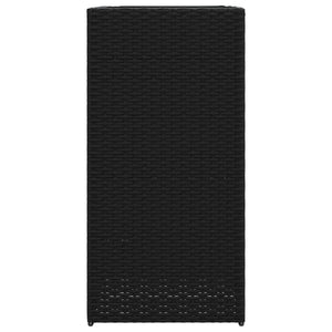 vidaXL Planter Black 40x40x80 cm Poly Rattan