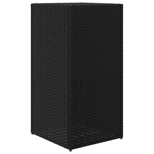 vidaXL Planter Black 40x40x80 cm Poly Rattan