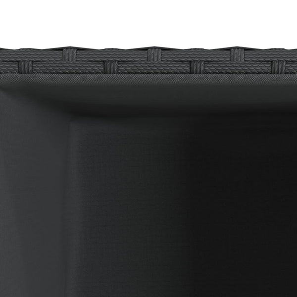 vidaXL Planter Black 40x40x80 cm Poly Rattan