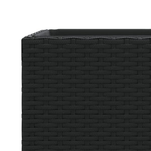 vidaXL Planter Black 40x40x80 cm Poly Rattan