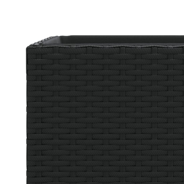 vidaXL Planter Black 40x40x80 cm Poly Rattan