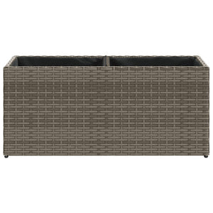 vidaXL Raised Garden Bed with 2 Compartments Grey 72x30x32 cm Poly Rattan