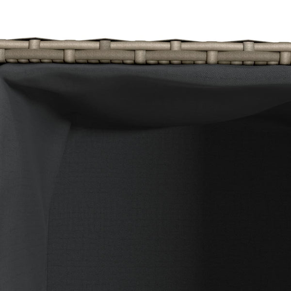 vidaXL Raised Garden Bed with 2 Compartments Grey 72x30x32 cm Poly Rattan