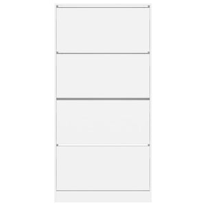 Schuhschrank Weiß mit 4 Klappen