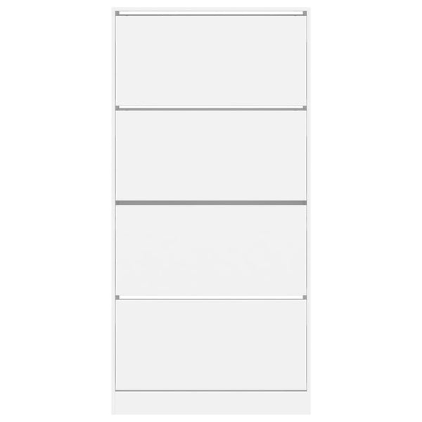 Schuhschrank Weiß mit 4 Klappen
