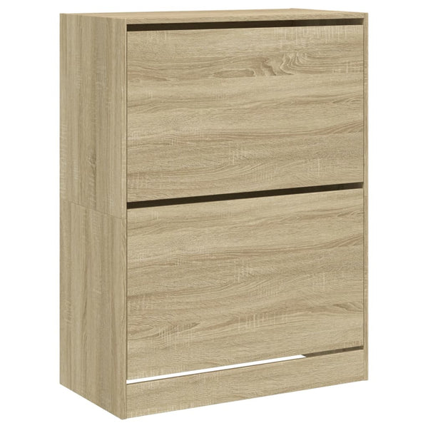vidaXL Shoe Cabinet with 2 Flaps Sonoma Oak 80x42x108 cm