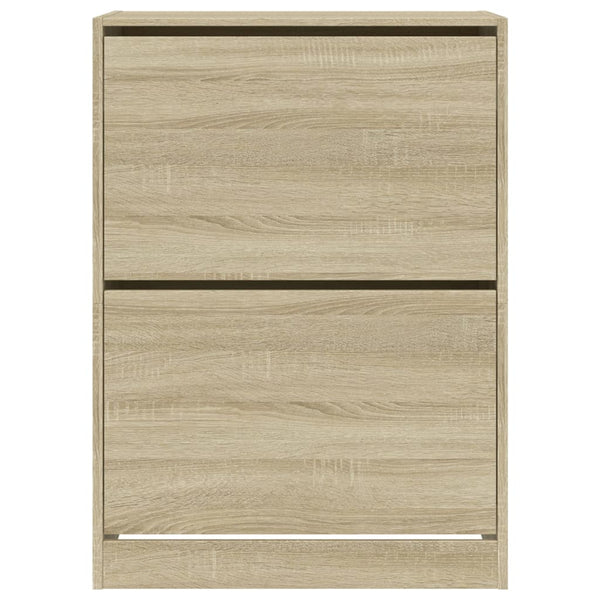 vidaXL Shoe Cabinet with 2 Flaps Sonoma Oak 80x42x108 cm