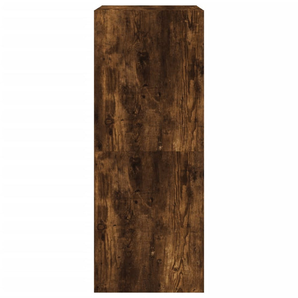 vidaXL Shoe Cabinet with 2 Flaps Smoked Oak 80x42x108 cm