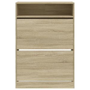 vidaXL Shoe Cabinet with 2 Flaps Sonoma Oak 80x34x116 cm