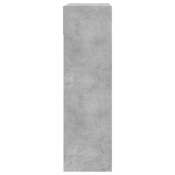 vidaXL Shoe Cabinet with 2 Flaps Concrete Grey 80x34x116 cm