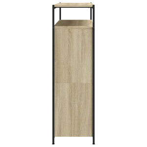 vidaXL Shoe Cabinet with 4 Flaps Sonoma Oak 100x34x112 cm