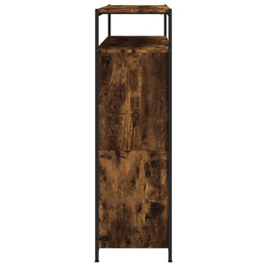 vidaXL Shoe Cabinet with 4 Flaps Smoked Oak 100x34x112 cm