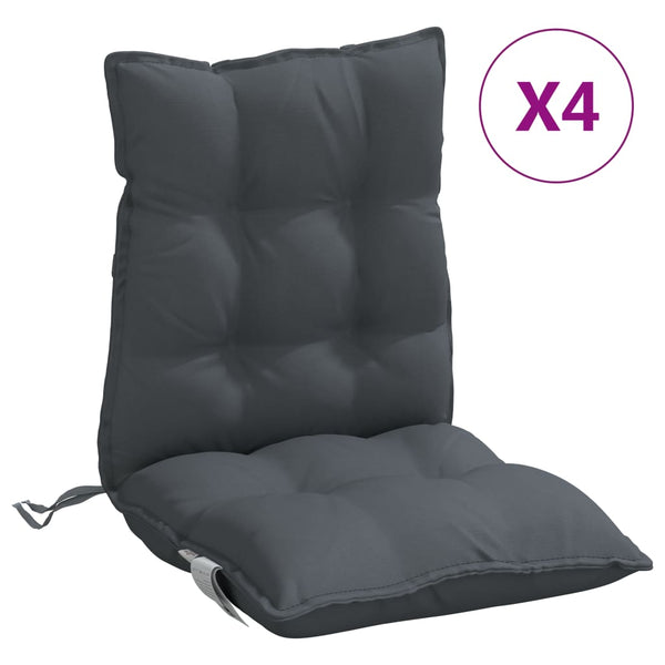 Niedriglehner Auflagen 4er Set Anthrazit