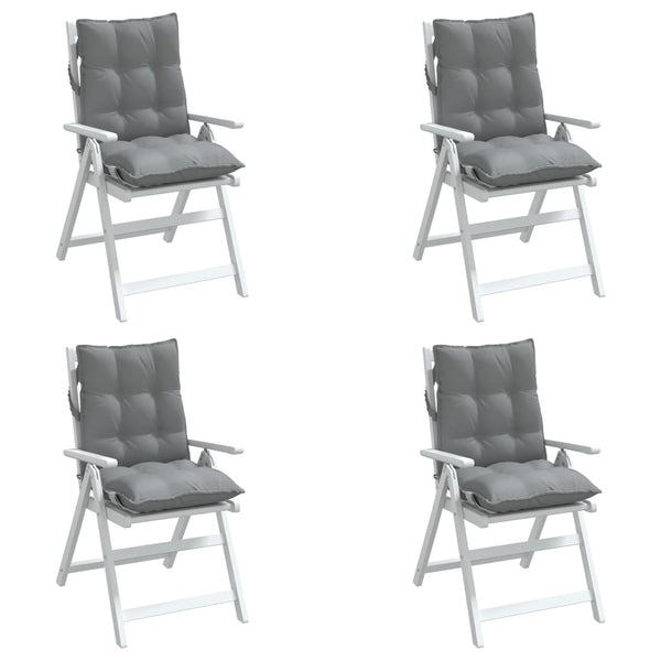 Niedriglehner Auflagen 4er Set Grau