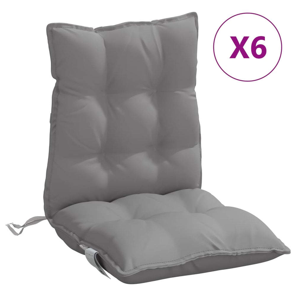 Niedriglehner Auflagen 6er Set Grau