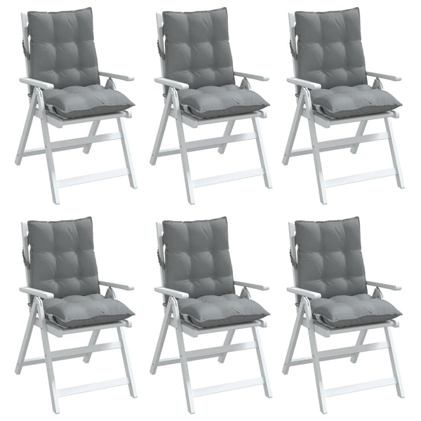 Niedriglehner Auflagen 6er Set Grau